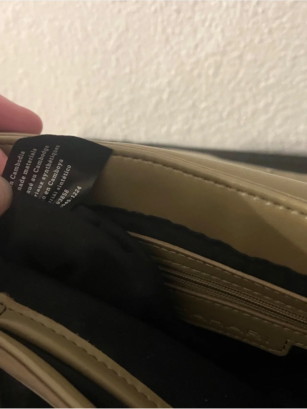 Tahari Taupe Crossbody with Adjustable Strap
